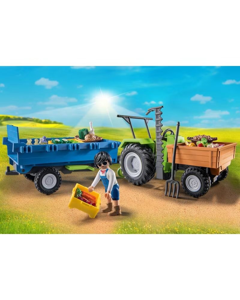 PLAYMOBIL tractor con remolque