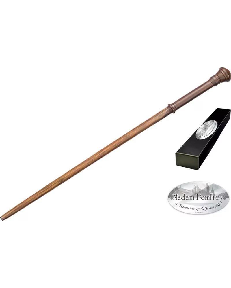 THE NOBLE COLLECTION Replica harry potter varita de madam pomfrey con caja y placa de identificacion