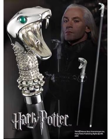 THE NOBLE COLLECTION Replica harry potter lucius malfoy baston con varita oculta 116 cm