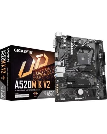 GIGABYTE Placa Base A520M K V2 Socket AM4- DDR4- PCIe 3 0- Micro ATX