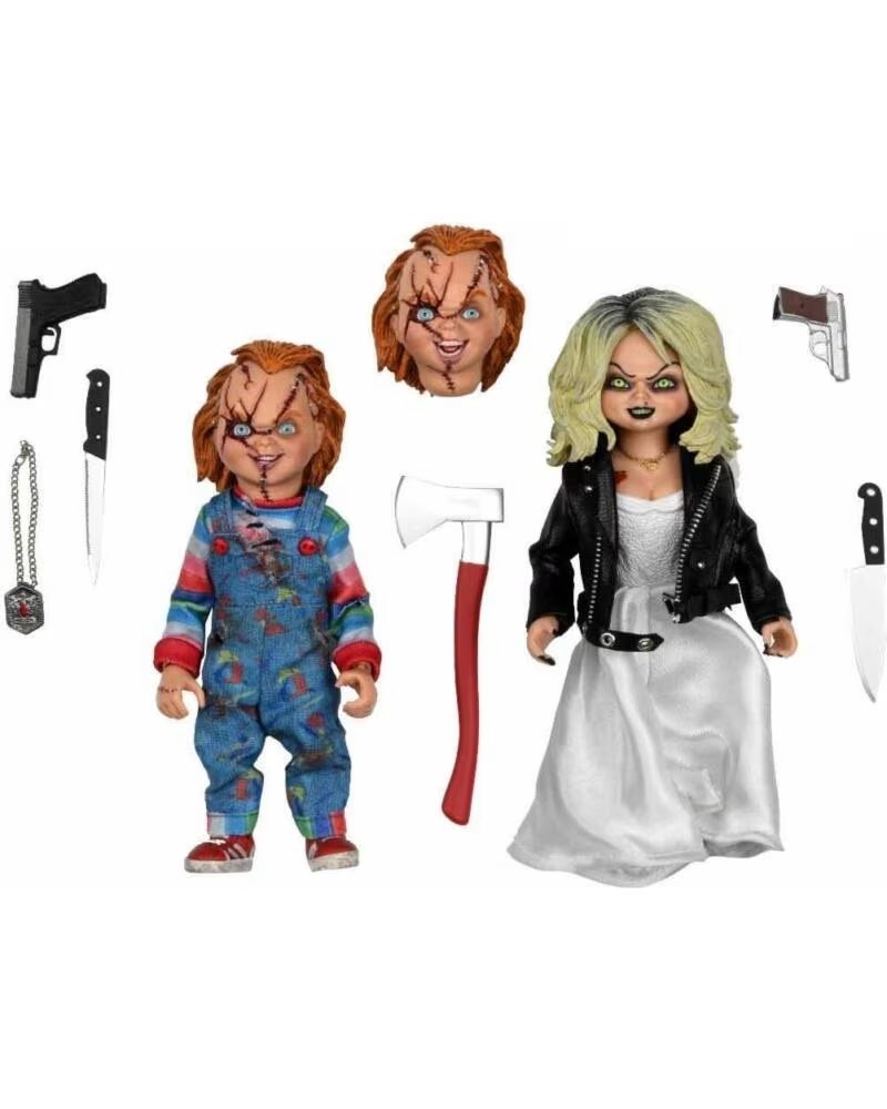 NECA Pack 2 figuras bride of chucky chucky tiffany 20 cm