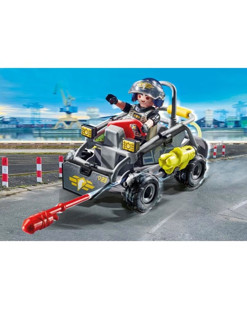 PLAYMOBIL fuerzas especiales quad multiterreno