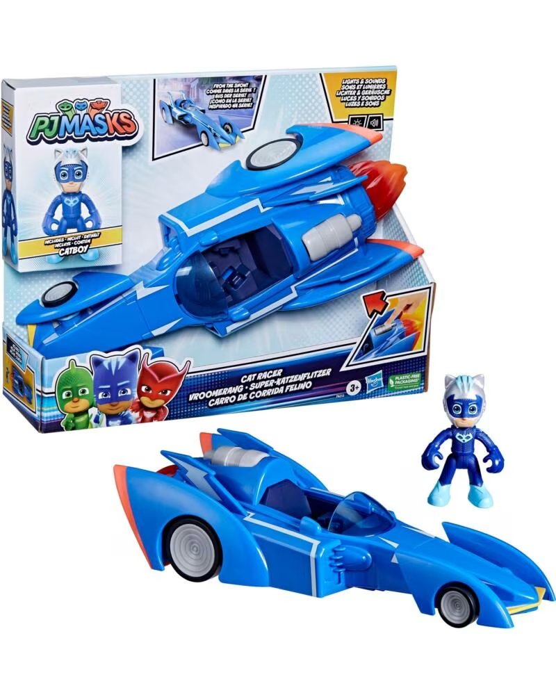 HASBRO Figura gatomovil pj masks power heroes - super gato - movil