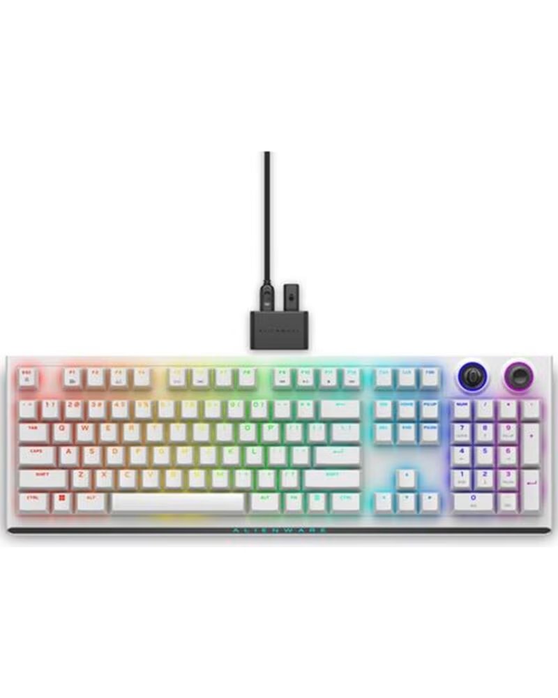 DELL Teclado alienware tri - mode wireless gaming aw920k inalambrico ingles blanco