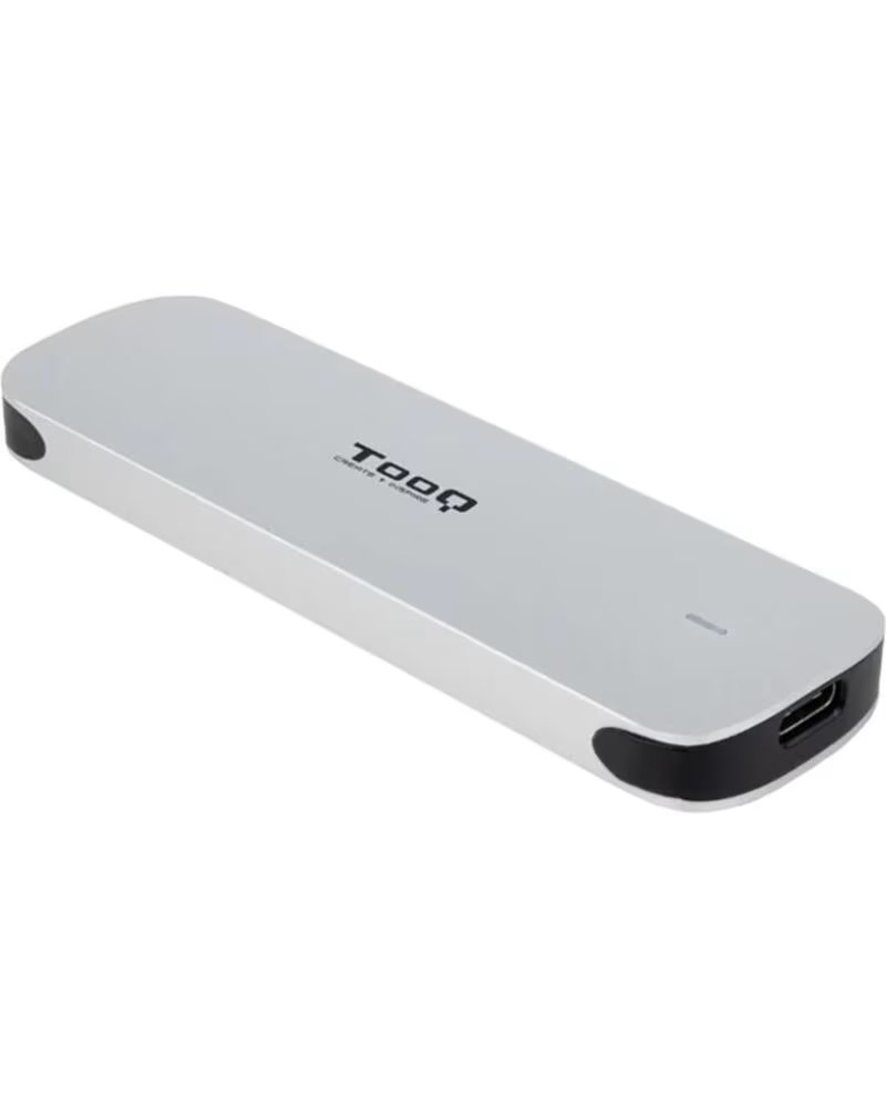 TOOQ Carcasa disco duro tqe - 2202s para ssd m 2 usb tipo c plata