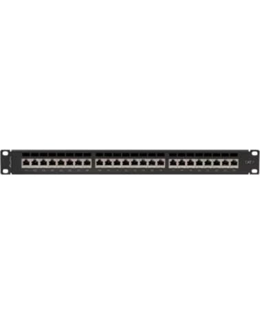 LANBERG Patch panel 24 puertos 1u cat 7 ftp 19 pulgadas negro
