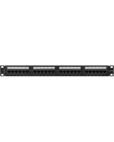 LANBERG Patch panel 24 puertos 1u cat 6a utp 19 pulgadas negro
