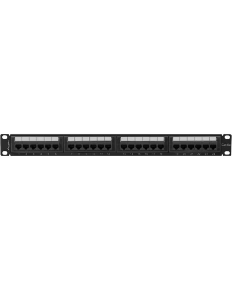 LANBERG Patch panel 24 puertos 1u cat 6a utp 19 pulgadas negro