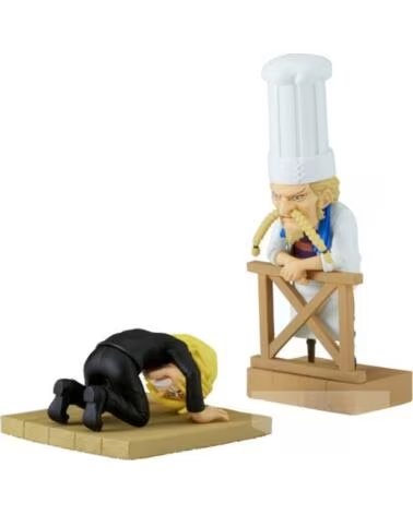BANPRESTO Figura one piece world collectable figure log stories sanji zeff 8cm