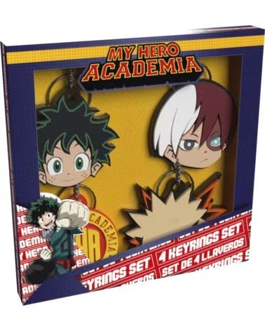 CYP BRANDS Set llaveros my hero academia 4 llaveros