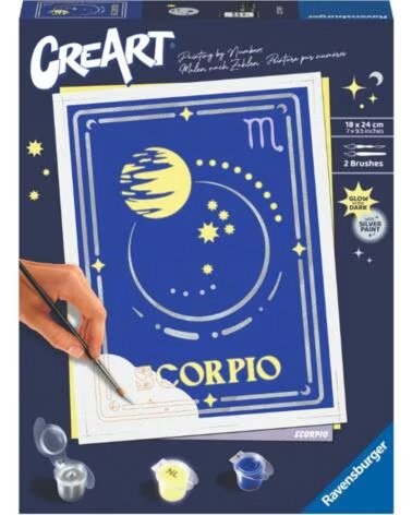RAVENSBURGER Kit para pintar con numeros creart serie trend d zodiac escorpio