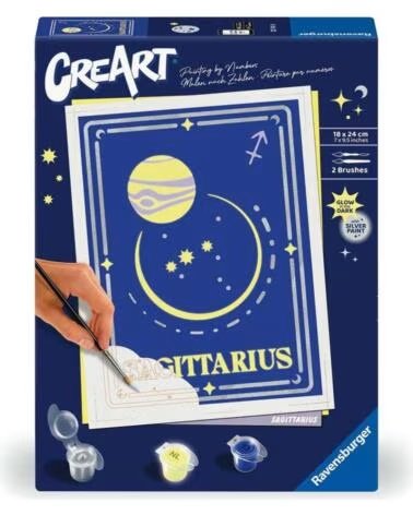 RAVENSBURGER Kit para pintar con numeros creart serie trend d zodiac sagitario