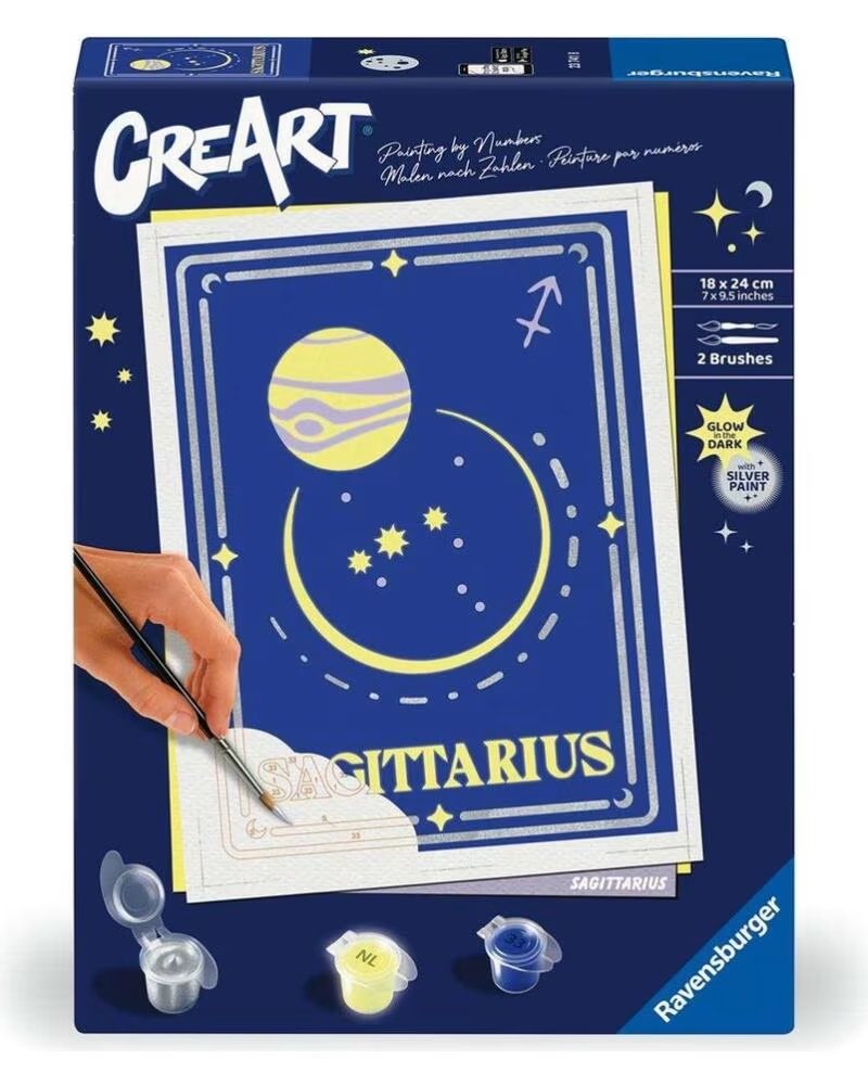RAVENSBURGER Kit para pintar con numeros creart serie trend d zodiac sagitario