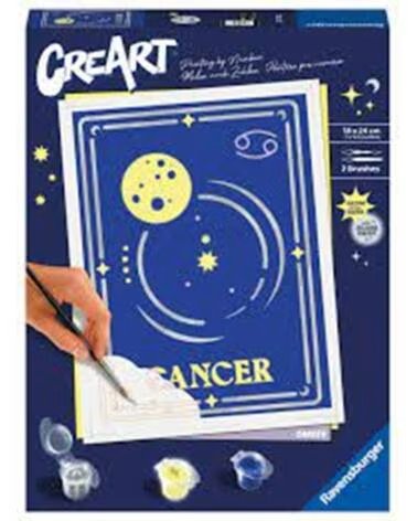 RAVENSBURGER Kit para pintar con numeros creart serie trend d zodiac cancer