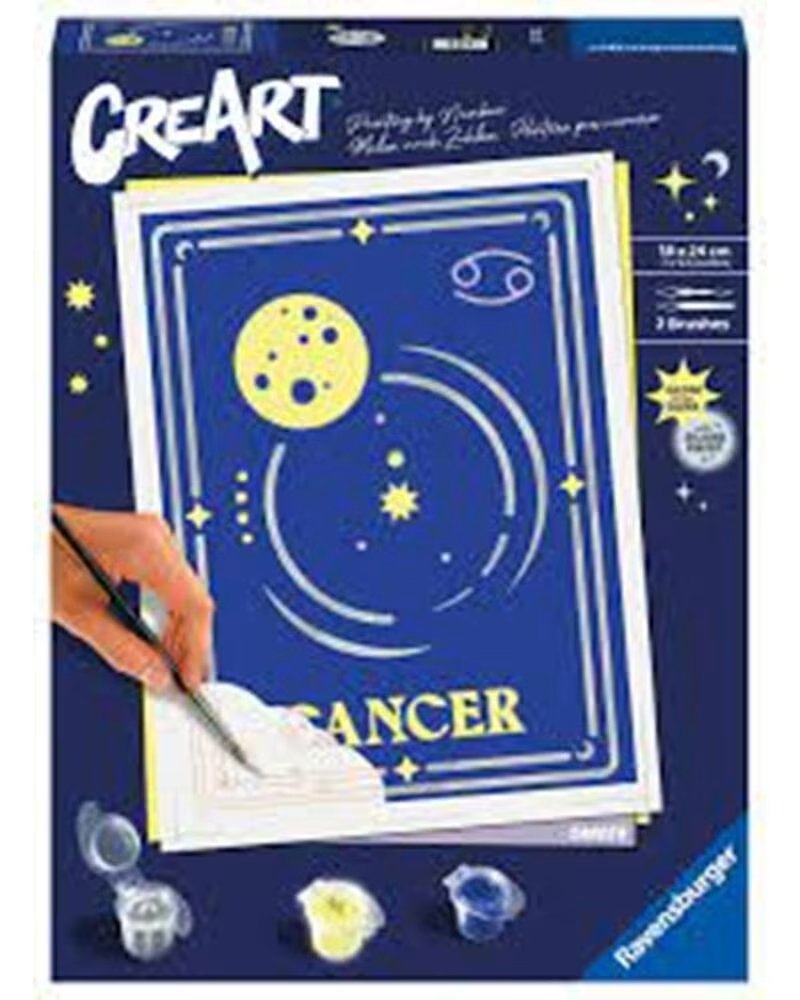RAVENSBURGER Kit para pintar con numeros creart serie trend d zodiac cancer