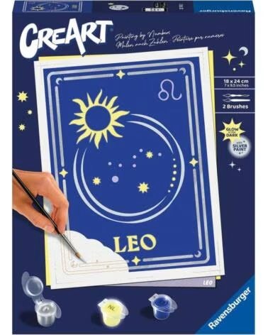 RAVENSBURGER Kit para pintar con numeros creart serie trend d zodiac leo