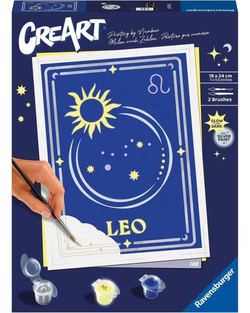 RAVENSBURGER Kit para pintar con numeros creart serie trend d zodiac leo