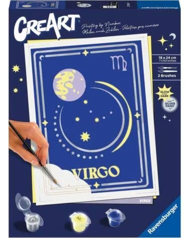 RAVENSBURGER Kit para pintar con numeros creart serie trend d zodiac virgo