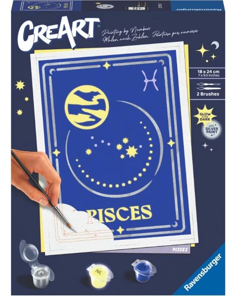 RAVENSBURGER Kit para pintar con numeros creart serie trend d zodiac piscis