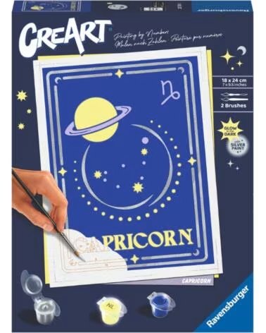 RAVENSBURGER Kit para pintar con numeros creart serie trend d zodiac capricornio