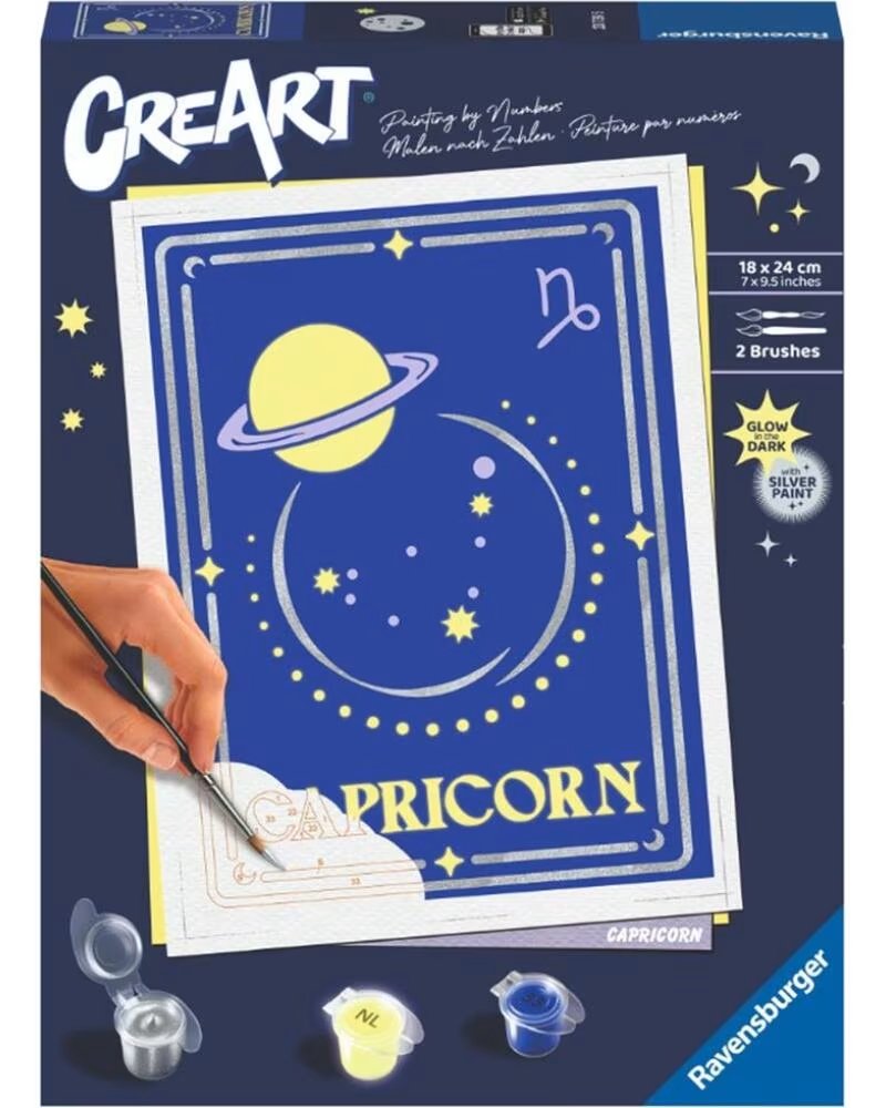 RAVENSBURGER Kit para pintar con numeros creart serie trend d zodiac capricornio