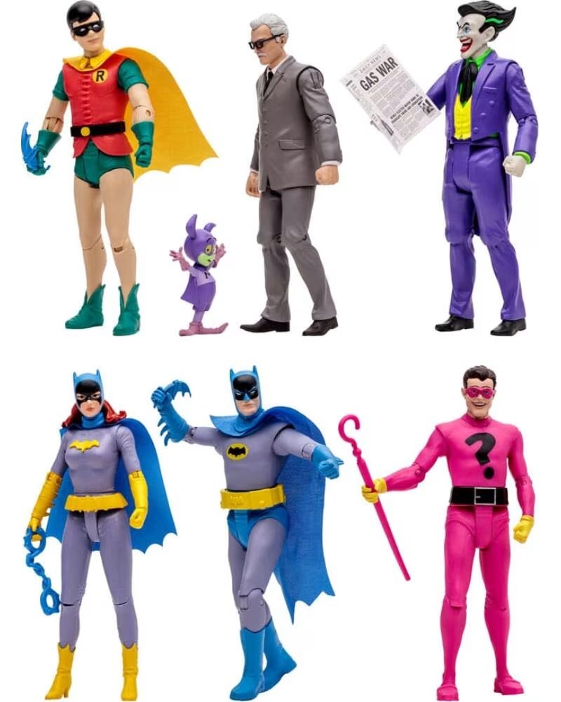 MCFARLANE TOYS Surtido de 6 figuras mcfarlane dc retro batman 66 15cm