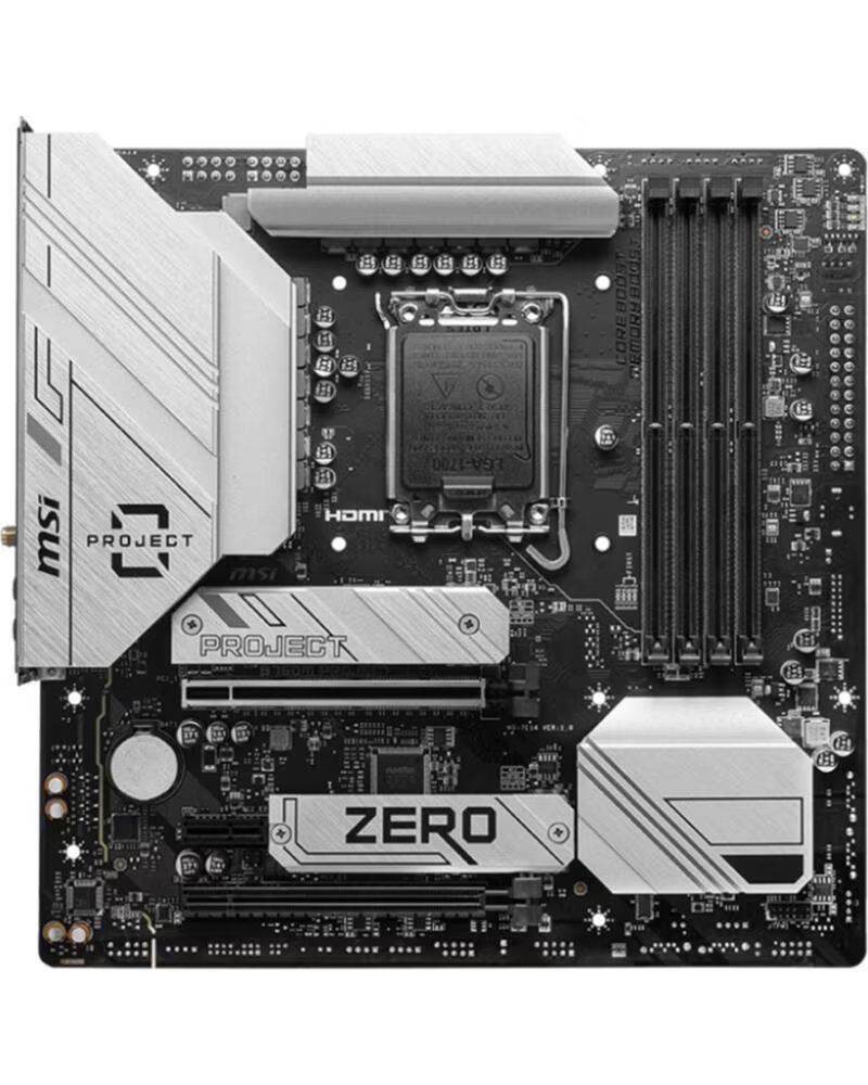 MSI Placa base b760m project zero 1700 matx 4xddr5