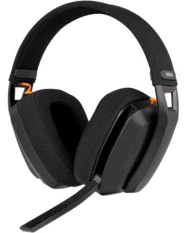 KROM Auriculares gaming kanji inalambrico negro