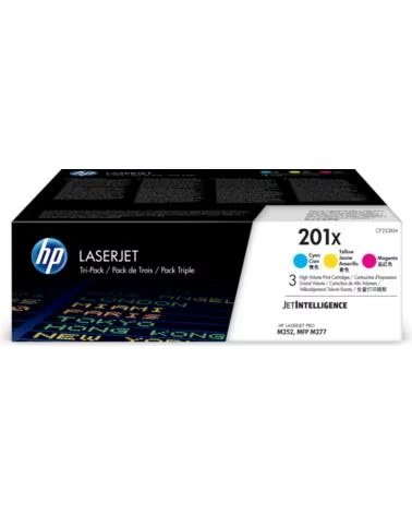 HP laserjet pro m252n 201x pack 3 toner alta capacidad cyan - magenta - yellow