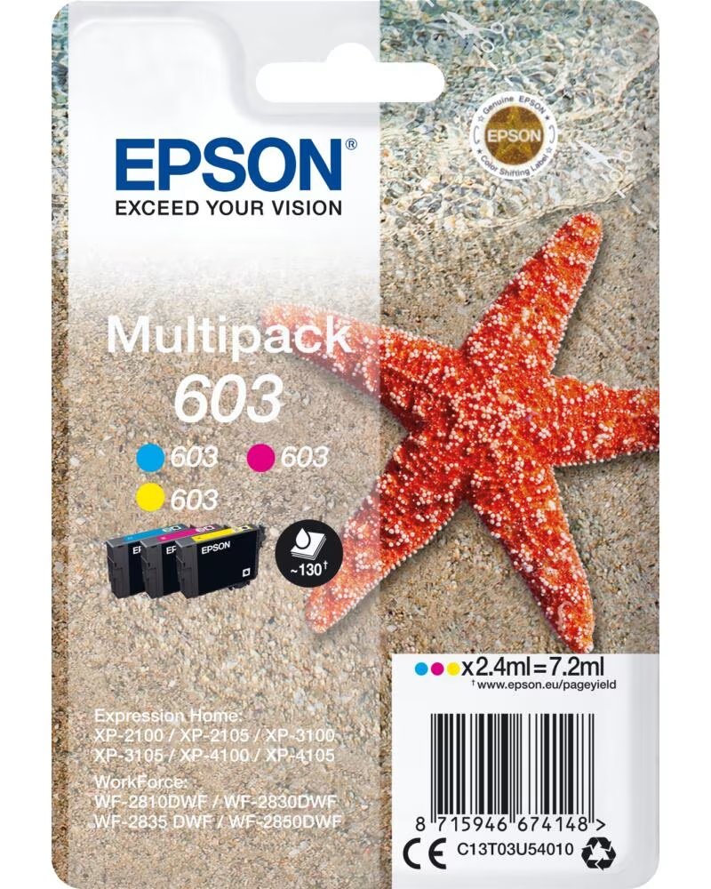 EPSON Multipack tinta estrella de mar 3 tintas 603