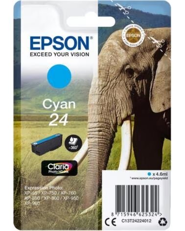EPSON Cartucho tinta 24 cian