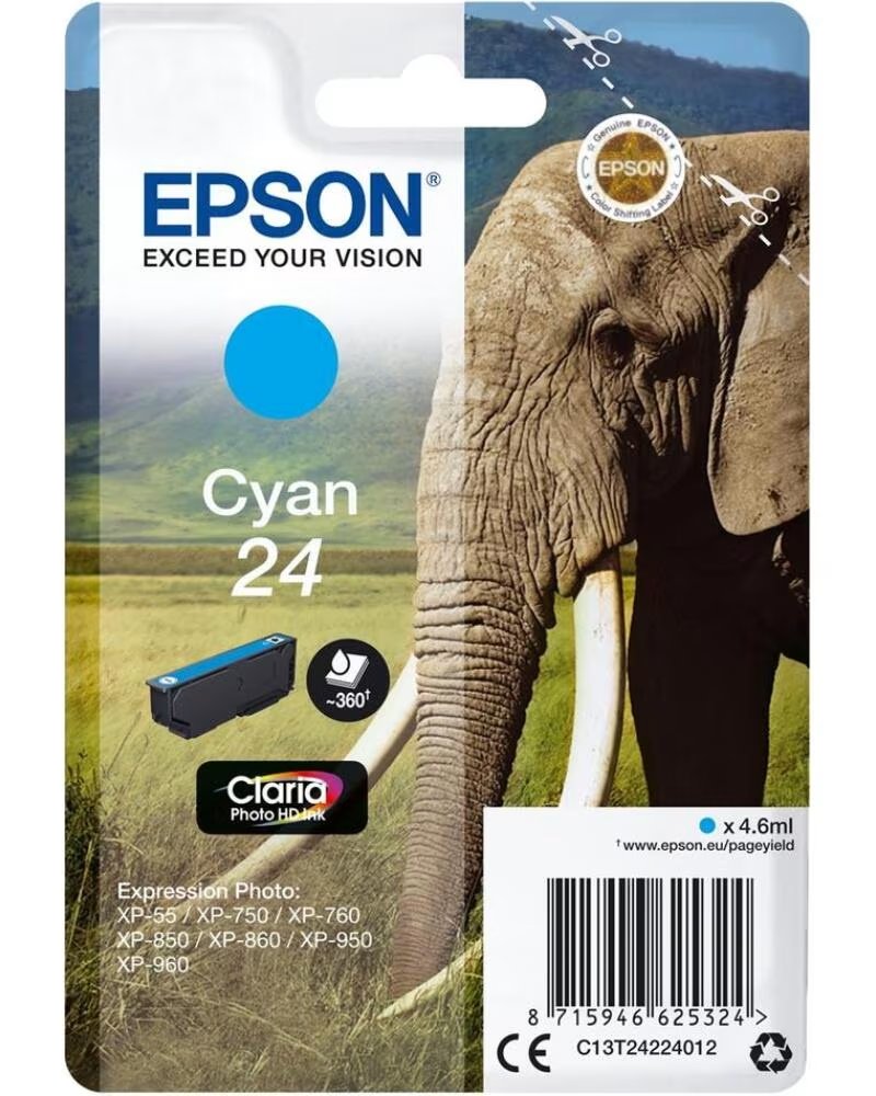 EPSON Cartucho tinta 24 cian