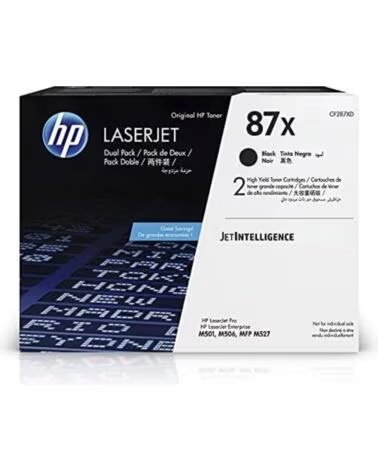HP Toner laserjet enterprise 87x negro pack 2 unidades