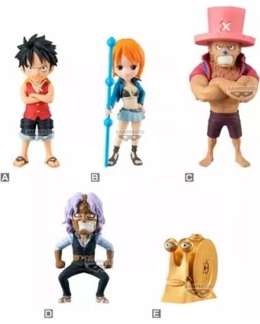 BANPRESTO Figura one piece world collectable enies lobby 1 unidad aleatoria