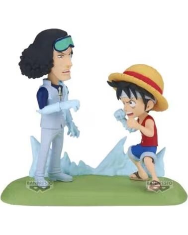 BANPRESTO Figura one piece world collectable figure log stories monkey d luffy vs kuzan 9cm