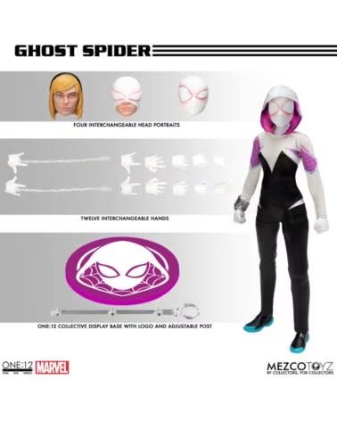 MEZCO TOYZ Ghost - spider fig 16 cm marvel one 12 collective