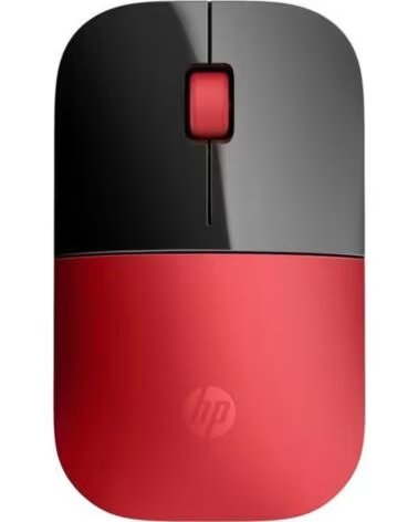 HP Raton inalambrico z3700 ambidiestro rf optico rojo y negro
