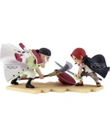 BANPRESTO Figura one piece world collectable figure log stories edward newgate vs shanks 13cm