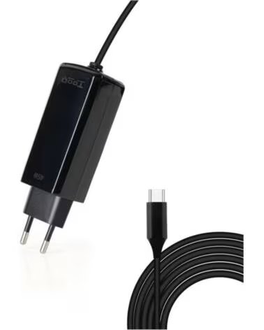 TOOQ Cargador de Portatil GaN TQLC-USBCGAN45PD-C USB Tipo-C- 45W- Automatico- Voltaje 5-20V