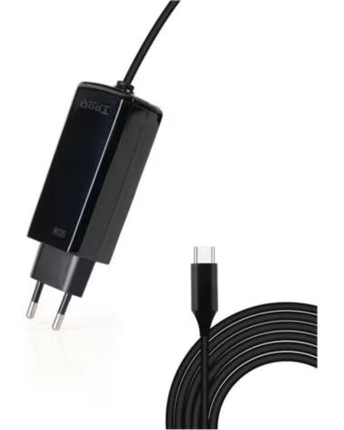 TOOQ Cargador de Portatil GaN TQLC-USBCGAN90PD-C- 1xUSB Tipo-C- 90W- Automatico- Voltaje 5-20V