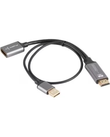 LANBERG Adaptador 4k hdmi - usb tipo a a displayport 20cm - macho - hembra