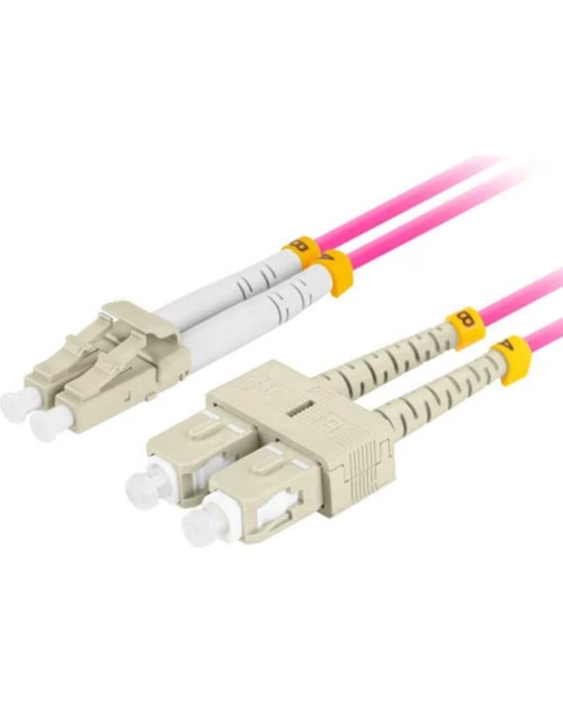 LANBERG Cable de fibra optica multi lc - upc - sc - upc duplex lszh om4 50 - 125 3 0 - 1m