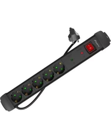 LANBERG Regleta sp1 5 tomas schuko proteccion hasta 2500w negra 5m