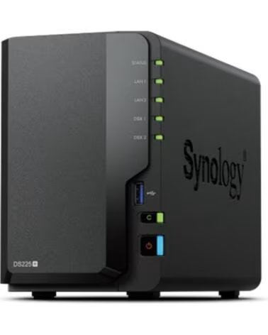 SYNOLOGY NAS Diskstation DS225- 2 Bahias 3 5- 2 5- 2GB DDR4- Formato Torre