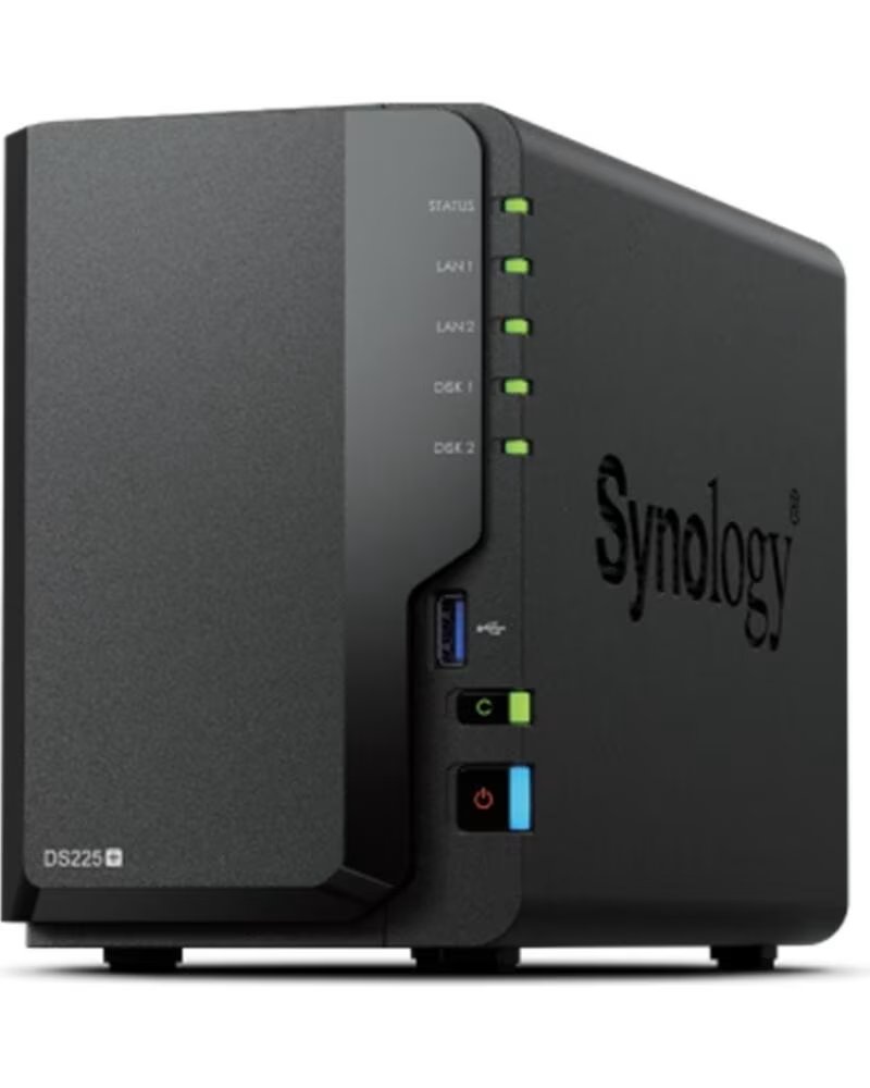 SYNOLOGY NAS Diskstation DS225- 2 Bahias 3 5- 2 5- 2GB DDR4- Formato Torre