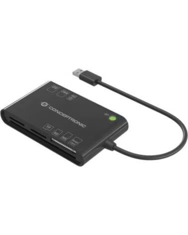 CONCEPTRONIC Card reader externo concentronic bian010b usb - c y usb - a sd - sdhc - sdxc - micro sd - mmc -ms - cf - xd