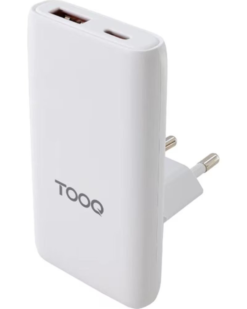 TOOQ Cargador de pared gan 65w 1x usb tipo c 1x usb tipo a