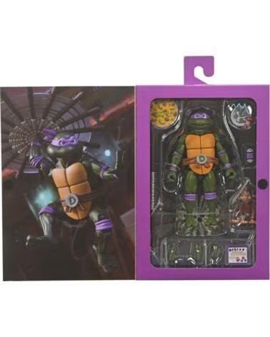 NECA Figura teenage mutant ninja turtles cartoon ultimate donatello vhs scale action 18cm