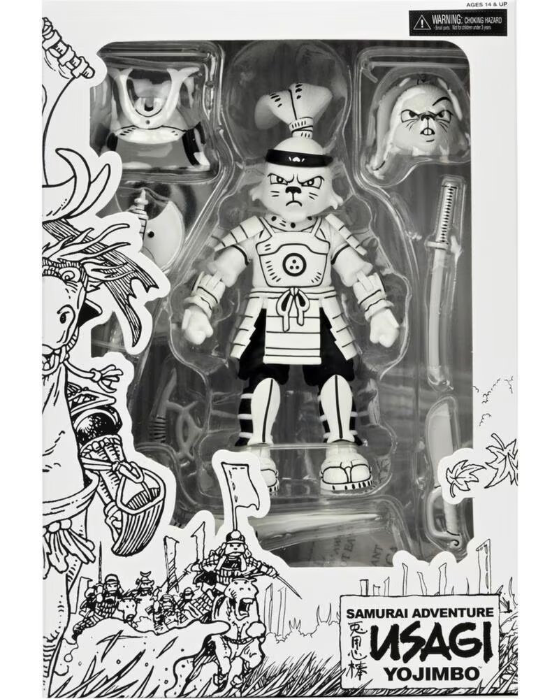 NECA Figura usagi yojimbo black white ver scale action 18cm