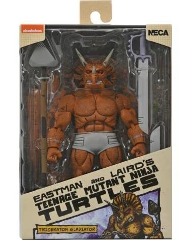 NECA Figura teenage mutant ninja turtles mirage comics triceraton gladiator scale action 18cm